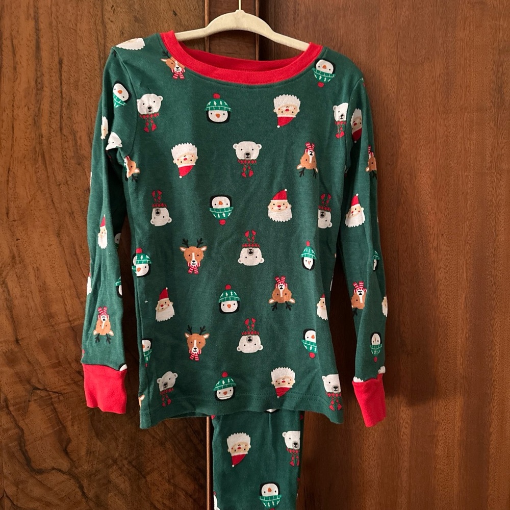 Christmas NWOT PJ’s Green with Holiday Animals